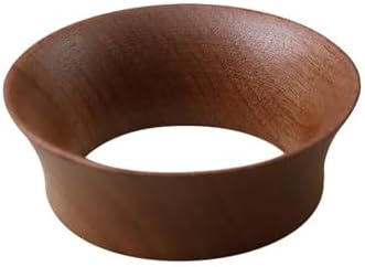 51/53mm/58mm Coffee Dosing Cup Walnut Wood Espresso Funnel Brewing Bowl Portafilter Ring Accessories(53mm) by Unknown