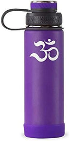 Personalized Vacuum Triple Insulated Sport Water Bottle Thermos -Stainless Steel Triple Wall Thermos with Lid & Strainer | Custom Laser Engraved 44 Options | Hot & Cold Drink Use 20 oz (Purple-Custom) by PRINTSUPREMACY