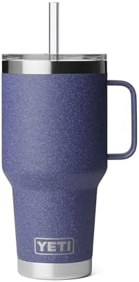 YETI Rambler 35 oz Tumbler with Handle and Straw Lid, Travel Mug Water Tumbler, Vacuum Insulated Cup with Handle, Stainless Steel, Moon Dust - Textured by YETI