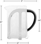 OVENTE French Press Coffee Maker, 27oz BPA-Free Cold Brewer, Clear FGC27T - Image 6