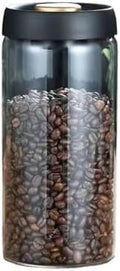 Manual Vacuum Coffee Storage Jar Borosilicate Glass Tea Canister Coffee Bean Sealed Container for Kitchen Use(1800ml) by Unknown