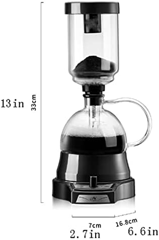 JITEM Cafetera Syphon Vacuum Coffee Maker Glass Electric Siphon Pot Knob Operation 360° Base Keep Warm 500W 400ML Manual Preparation Mode for Coffee or Tea - Image 2
