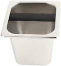 Stainless Steel Knock Box with Protective Rubber Bar, Deep Bowl Design for Large Capacity, Ideal for Household and Professional Use (Large) by Unknown