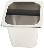 Stainless Steel Knock Box with Protective Rubber Bar, Deep Bowl Design for Large Capacity, Ideal for Household and Professional Use (Large) by Unknown
