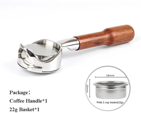 Hollowed Out 58mm Bottomless Portafilter，Compatible For Gaggia，Espresso Machine Barista Accessory(C red wood) - Image 2