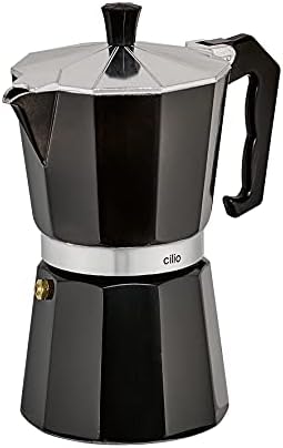 Cilio Classico Stovetop Espresso Maker, Black, 15 Ounce by cilio