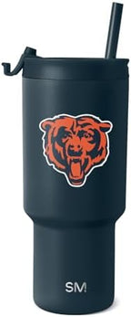 Simple Modern Chicago Bears Tumbler with Flip Lid, Straw 30oz | NFL by Unknown