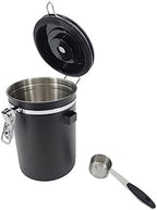 FixtureDisplays® Airtight Sealed Coffee Bean Storage Canister with Expiration Date Dial - Co2 Valve Vacuum Sealed Coffee Container with Scoop for Beans Grounds 15436-FBA - Image 3