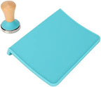 Aramox Tamping Mat Silicone Coffee Tamper Mat Set with Beech Handle Tamper 2 Pcs 90 Degree Edge Even Press Surface for Home Office Lovers (51mm / 2.01in) - Image 4