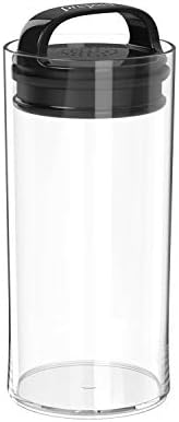Prepara Evak Fresh Saver Airtight Plastic Container,Small/Tall (8” x 3.75”, 4.2 Cups), BPA-Free Food Storage Canister Vacuum Sealed Lid Handle, Odor Resistant, Ideal for Coffee Beans & Dry Goods by Prepara