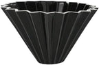 Ceramic Coffee Filter, Origami Cone Style Pour Over Dripper Reusable Hand Brewed For Home Cafe(White,14cm) - Image 2
