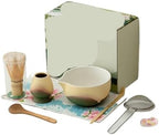 Artistic Kiln Set 8pc Matcha Color Matte Bowl 100Prong Chasen Whisk Brush Tools Tea Ceremony Kit(8pcs green) by Unknown