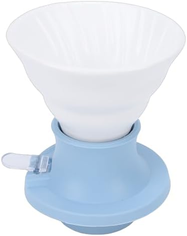 Estink Ceramic Coffee Dripper, Immersion Pour Over Coffee Maker with Silicone Base, Heat Proof Manual Brew Maker 4.53 X 5.31 X 2.36 in for Home Office Hand Brewing (Blue) - Image 3