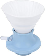 Pour Over Ceramic Coffee Dripper, Immersion Style Filter Brewing System, Manual Brew Maker with Water Control Heat Proof, Ideal for Home Office Use (Blue) - Image 3