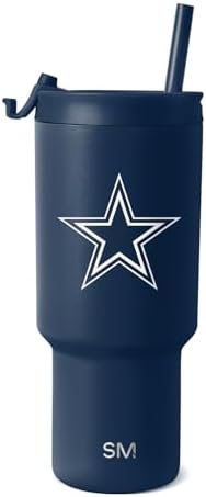 Simple Modern Dallas Cowboys Tumbler with Flip Lid, Straw 30oz | NFL by Unknown