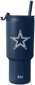Simple Modern Dallas Cowboys Tumbler with Flip Lid, Straw 30oz | NFL by Unknown