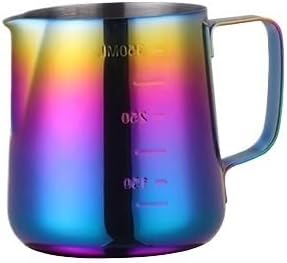 350/550ML Coffee Latte Milk Frothing Jug Frother Pitcher Stainless Steel Espresso Barista Pot(350ml multicolor) by Unknown