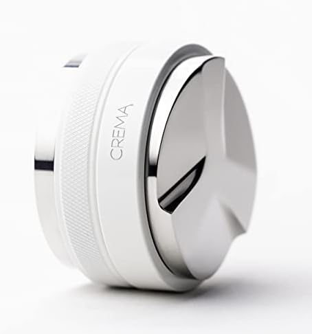 CREMA Coffee Products 53.3mm Hand Tamper & Coffee Distributor | Compatible with Breville Portafilters | Double-Sided, Adjustable Depth Tool | Made with Durable 304 Stainless Steel | White - Image 2