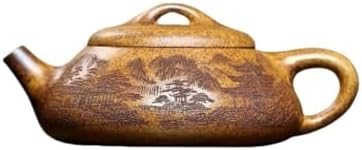 Tea Kettle Home Hand Carved Mountain View Teapot Office Desktop Tea Infuser Ceramic Tea Infuser by Unknown