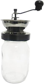 Lehman's Manual Coffee Grinder with Mason Jar Grounds Storage, Comfortable Grip Quiet Smooth Non-Electric Hand Crank, Standard Grind by Lehmans