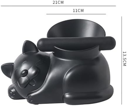 Cute Cat Coffee Knock Box Espresso Machine Accessories Small Coffee Dump Bin for Home and Office (Knock Box and Tamper Mat) - Image 4