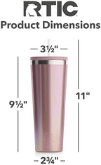 RTIC 28oz Everyday Tumbler, Insulated, Ceramic Lined, Snapdragon Glitter - Image 4
