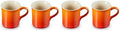 Le Creuset Stoneware Vancouver Mug, Set of 4, 14 oz. each, Flame by Unknown