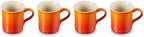 Le Creuset Stoneware Vancouver Mug, Set of 4, 14 oz. each, Flame by Unknown