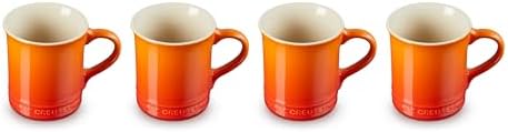 Le Creuset Stoneware Vancouver Mug, Set of 4, 14 oz. each, Flame by Unknown
