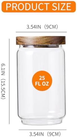 25 OZ Glass Jars 6 Pack with 112 Labels - Image 2