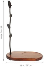Vintage Four Arm Coffee Mug Hanging Rack with Wooden Base - Image 2