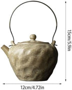Tea Pots For Loose Tea Ceramic Teapot With Filter Chinese Coffee Pot Household Kettle Suitable for Coffee, Tea, Milk, Etc. Tea Infuser Pot(B) - Image 2