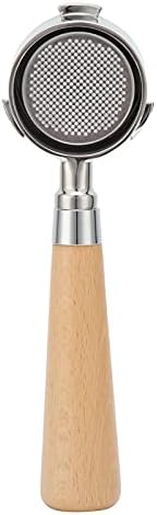 3 Ear Bottomless Portafilter for Coffee Machines, Stainless Steel Espresso Handle with Ergonomic Beech Wood Grip, Compatible Filter Holder for Home Barista Use (51mm) - Image 5