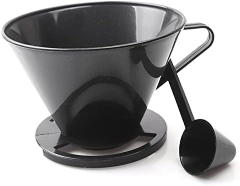 Coffee Filters Reusable Plastic Coffee Cone Filter Holder Maker Pour Over Cup Dripper Mesh Strainer with Measuring Spoon - Image 3