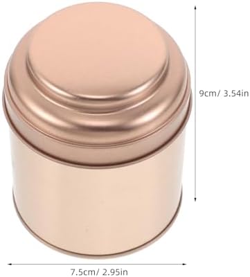 Toyvian 6pcs round Tea Tin Canisters with Airtight Lids, Tinplate Storage - Image 2