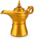 Aladdin Espresso and Coffee Maker, Moka Pot, Stovetop Espresso Maker, Portable Aladdin Coffee Pot, Aluminium Moka Pot 3 Cups (5 Oz - 150 Ml) Golden by Unknown
