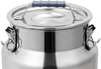 12L/3.17Gal Stainless Steel Airtight Canister Silver Round Food Storage Canisters with Airtight Lid&Locking Clamp Rice Cereal Grain Canisters Container Bucket for Rice Milk Jug Coffee Bean Storage - Image 6