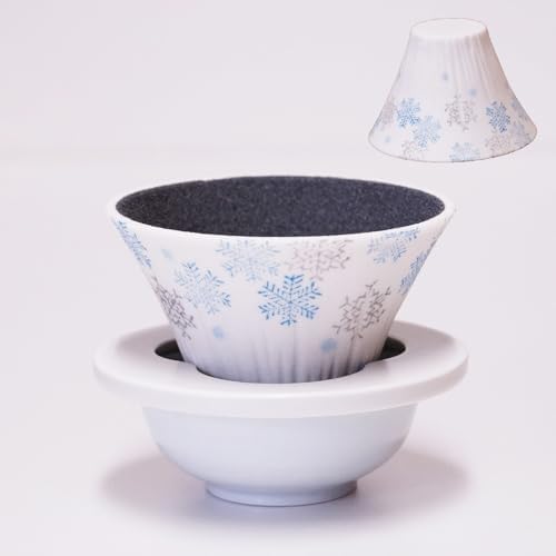 COFIL Fuji Four Seasons Ceramic Filter with Server and Saucer, Snow (Winter) by Unknown