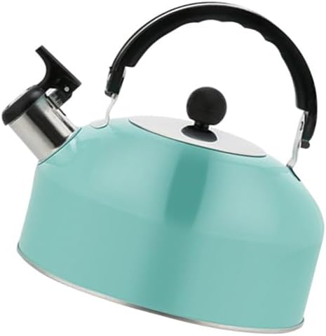 Cabilock Whistling Tea Kettle Stainless Steel Boiling Kettle for Stovetop Teapot with Non Dripping Spout Comfortable Handle 7.48 X 7.28 X 7.28 Home and Office - Image 5