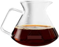 Pour Over Coffee Maker 600ml Coffee Server Glass Coffee Dripper for Home Brewing Kitchen Accessories(600ml Transparent) by Unknown