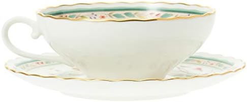 Noritake T58043A/4409 Tea Cup & Saucer, 6.1 fl oz (180 cc), Flower Chisel Bone China - Image 3