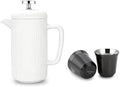 Easyworkz Porcelain French Press and Double Wall Insulated Metal Demitasse Cups by Easyworkz
