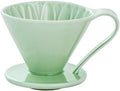 Pour Over Coffee Dripper by Sanyo Sangyo: Porcelain Ceramic 1-to-4 Cup Brewer in 5 Beautiful Colors | Unique Drip Coffee Maker for Fresh Filter Coffee–Elegant Smart Design: Better Brewing (Green) by AWCCAFECUSA