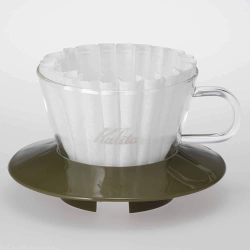 Karita WDG-155#05064 Wave Series Glass Coffee Dripper for 1-2 People, Army Green - Image 4