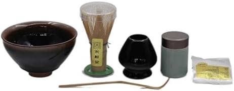 LUNCHS Matcha Whisk Set with Tea Powder, Tea Powder Canister and Tea Brush Matcha Kit Traditional Matcha Tools Matcha Whisk and Bowl Offices(6-piece set) by lunchskins