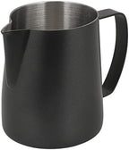 Milk Frothing Pitcher, 700ml Stainless Steel Milk Frother Cup Steaming Pitcher, Metal Steamer Cup Milk Jug Dispenser Espresso Accessories (Black) by NDNCZDHC