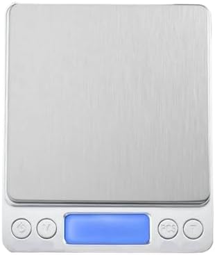 Electronic Scale, Digital Kitchen Scale Mini Pocket Stainless Steel Precision Jewelry Electronic Balance Weight Gold Gram 0.1/3000g Weigh Scales,for Meal Prep, Baking and Cooking(3000g 0.1g Battery) by Unknown