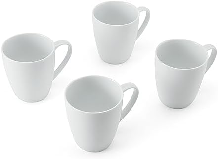 MIKASA Chalk 4pc Porcelain Mug Set, 380ml, Gift Boxed, White - Image 3