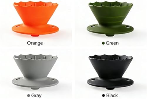 Food Grade Silicone Collapsible Coffee V60 Filter, Reusable Dripping Funnel Cup Portable Travel(Orange) - Image 7