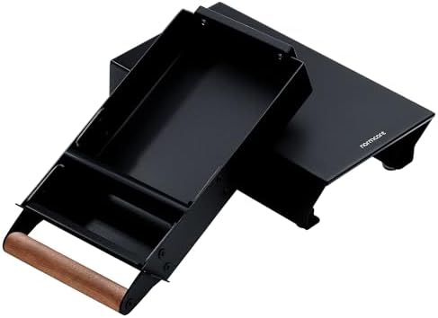 Normcore Espresso Knock Box Drawer, 304 Stainless Steel Under-Grinder Knock-Out Drawer with Walnut Wood Handle Fits Niche Zero & Fellow Ode, Shock-Absorbing Knock Bar, Size S, Matte Black - Image 2